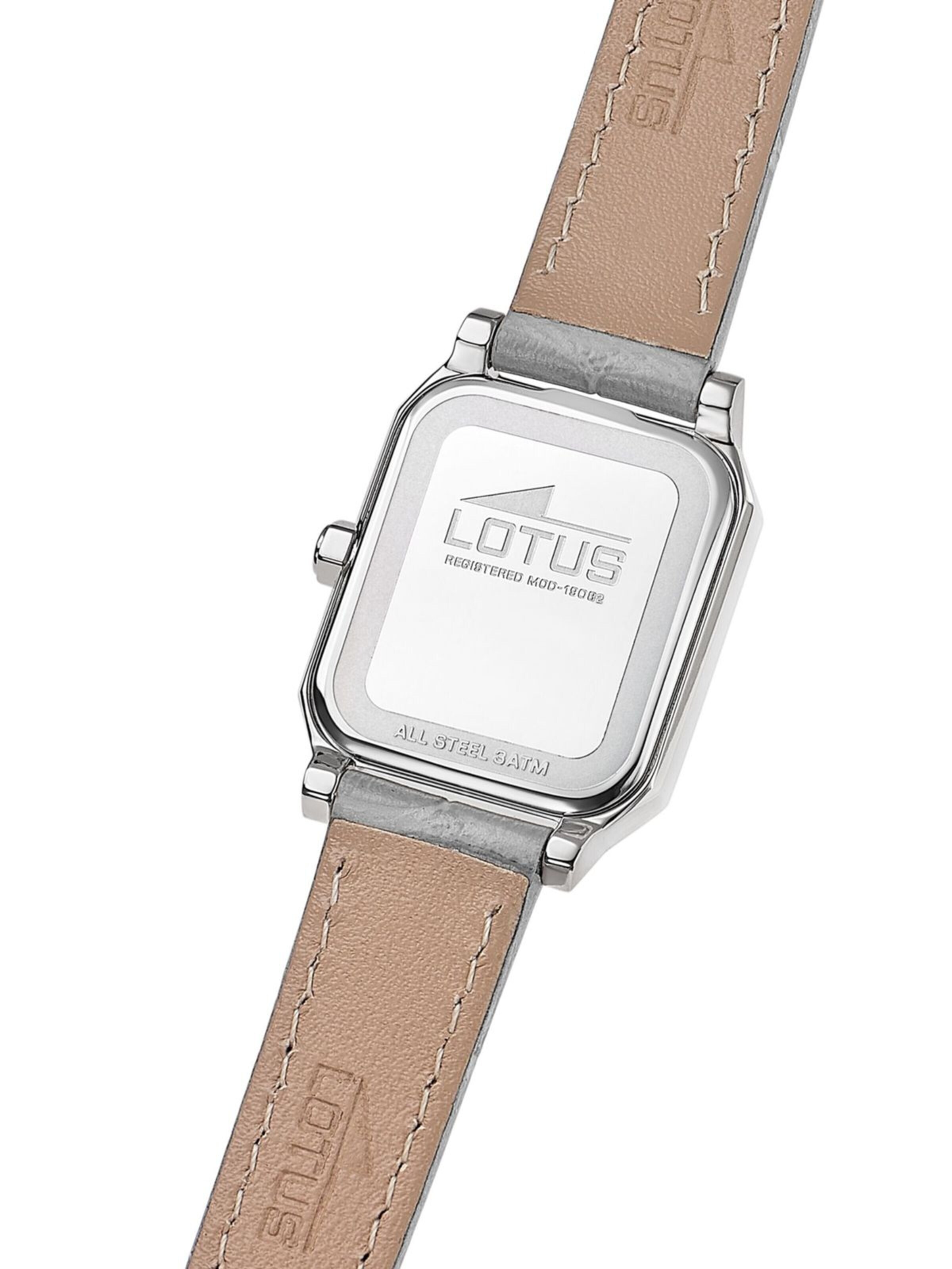 Lotus Analoog horloge 'Date watch Square Series' in Grijs