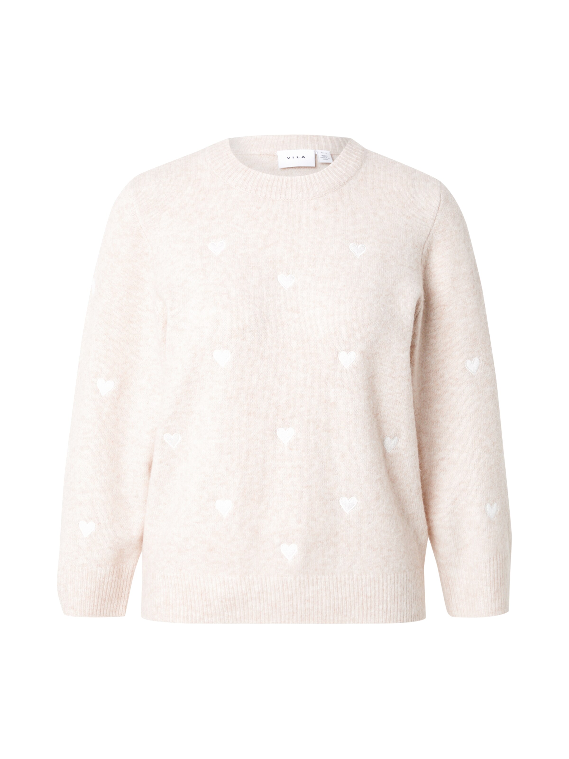 VILA Sweter 'VIHEART' w kolorze beżowy: przód
