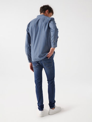 Salsa Jeans Slim fit Overhemd in Blauw