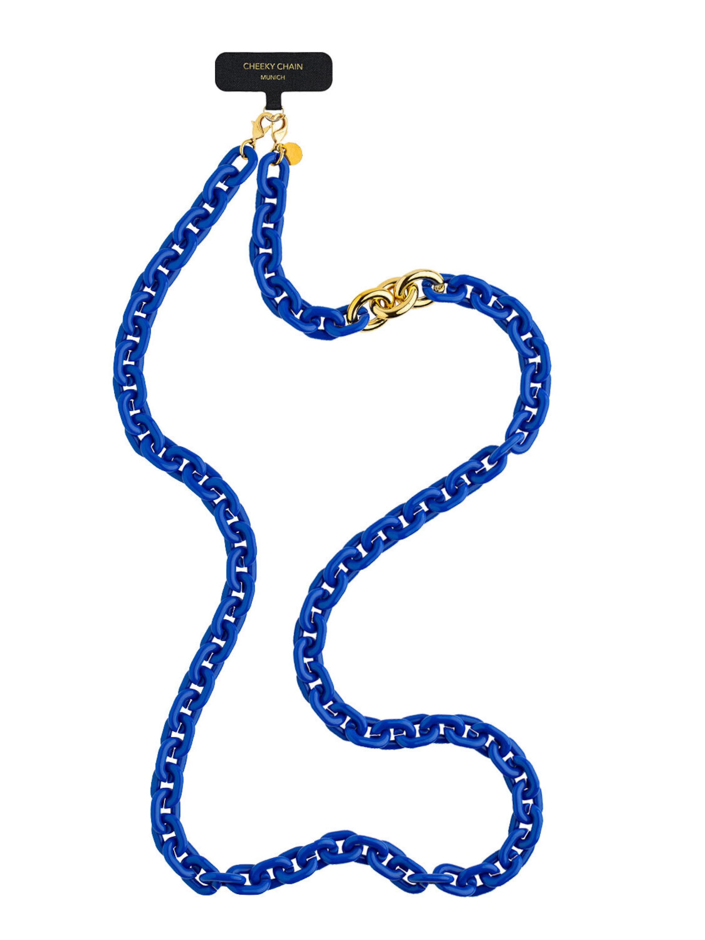 Cheeky Chain Munich Handykette 'Nova' in Blau: Vorderseite