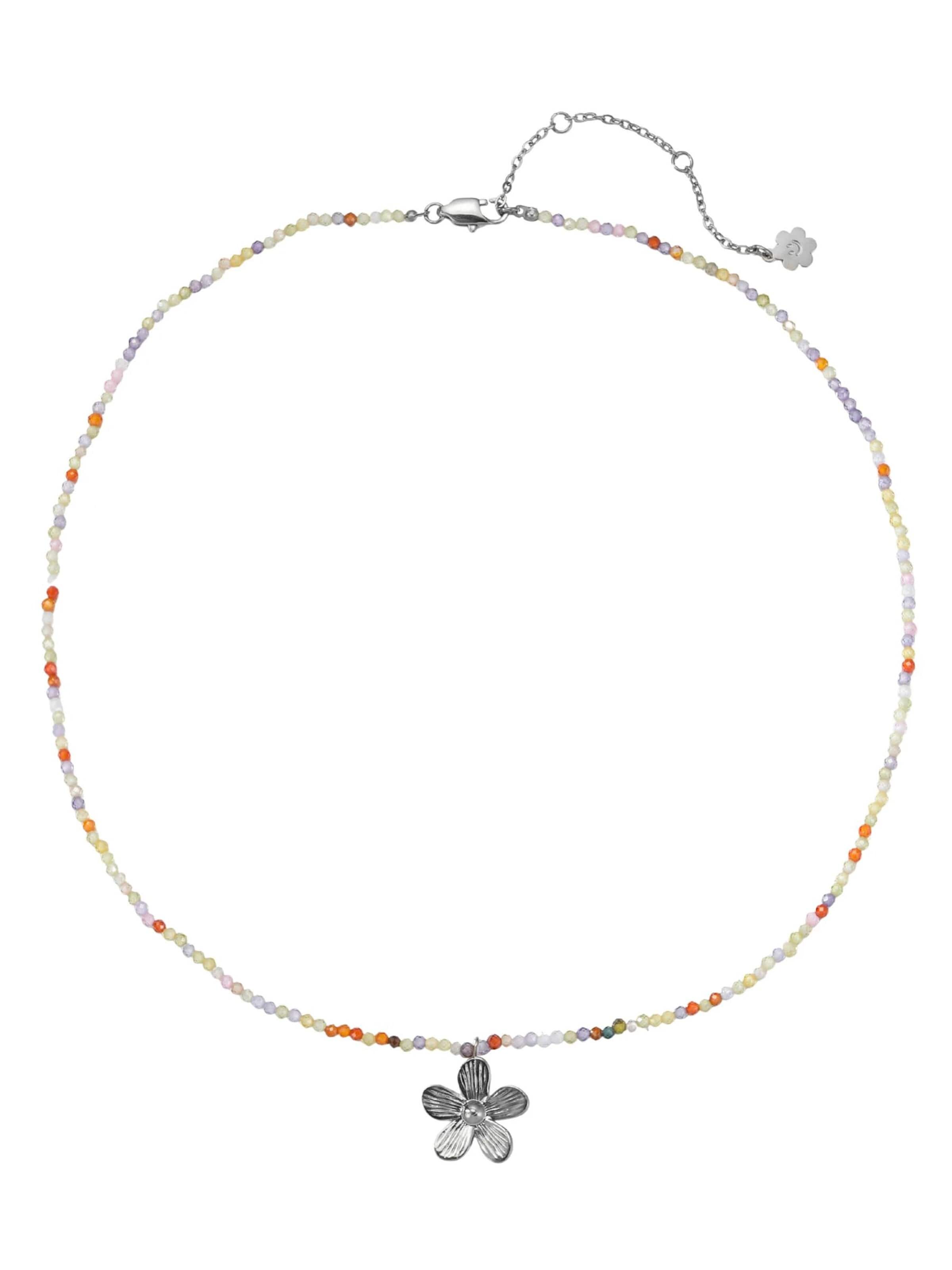 Hey Happiness - Cadena 'Vibrant Summer Daisy' en plata