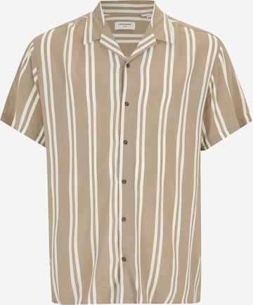 Jack & Jones Plus Comfort Fit Košeľa 'JJEJeff' - Béžová: predná strana