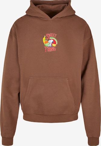 Merchcode Sweatshirt 'Peanuts - Sweet thing' in Braun: predná strana