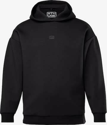 Sweat-shirt STHUGE en noir : devant