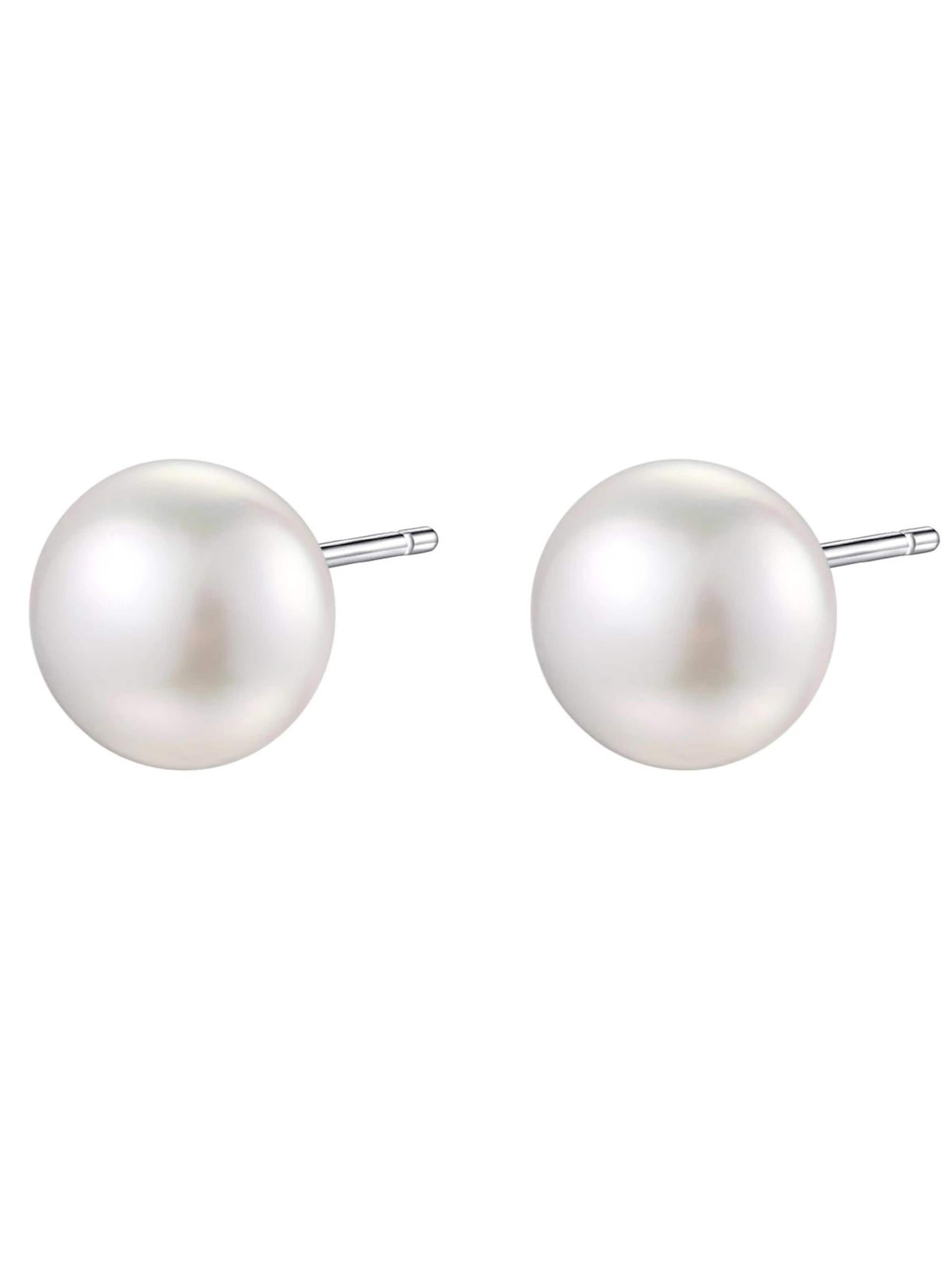 Hey Happiness Earrings 'Dot Pearl' in Silver