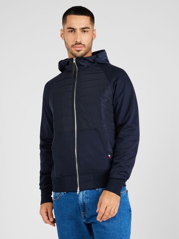 TOMMY HILFIGER Sweatjacke in Blau: Vorderseite
