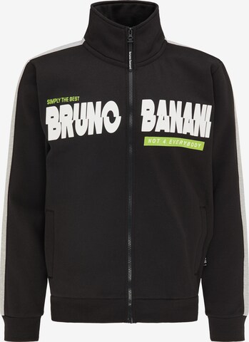 BRUNO BANANI Zip-Up Hoodie 'Roberts' in Black: front