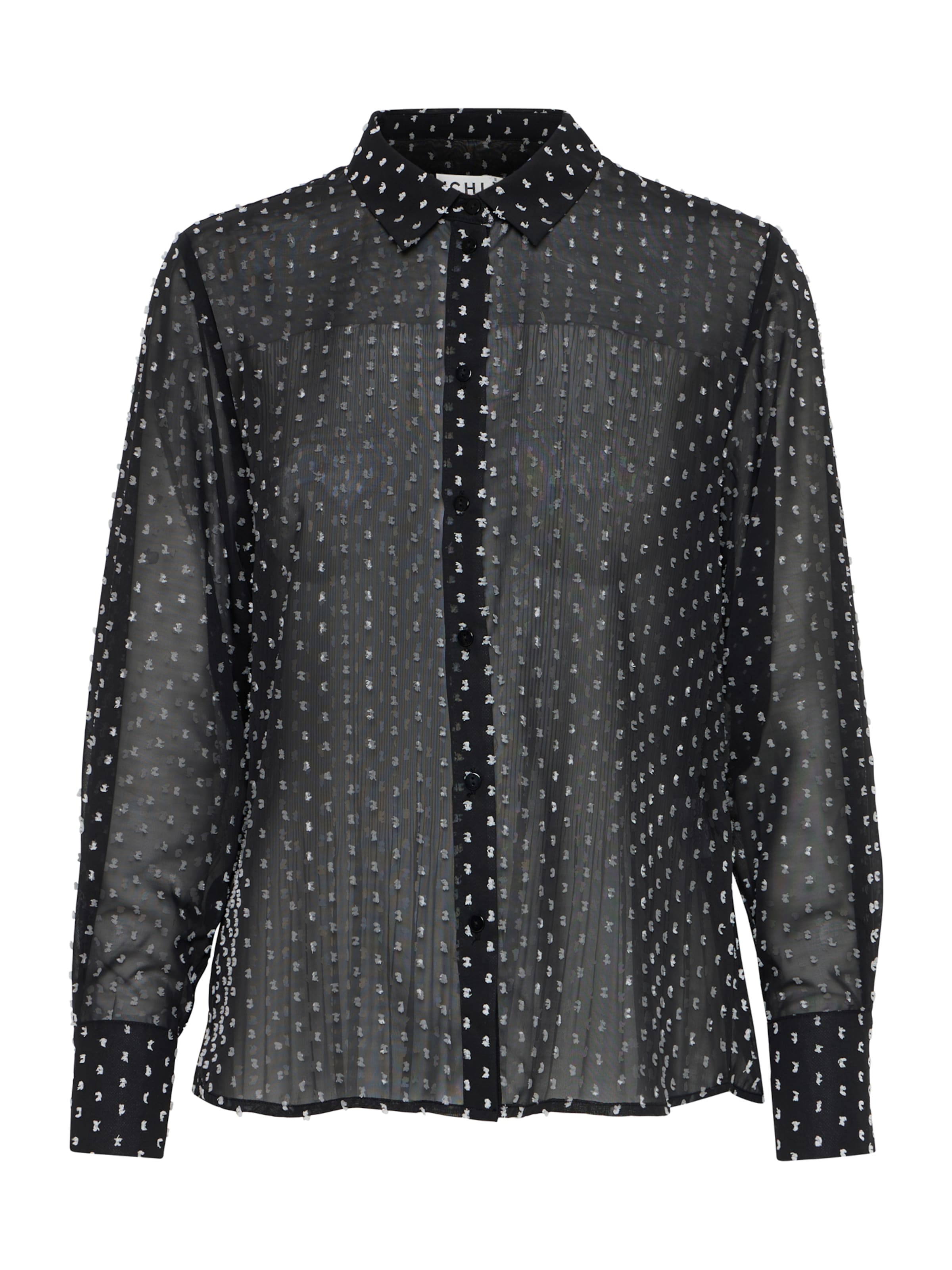 ICHI Blus &#x27;NELLA&#x27; i svart: framsida