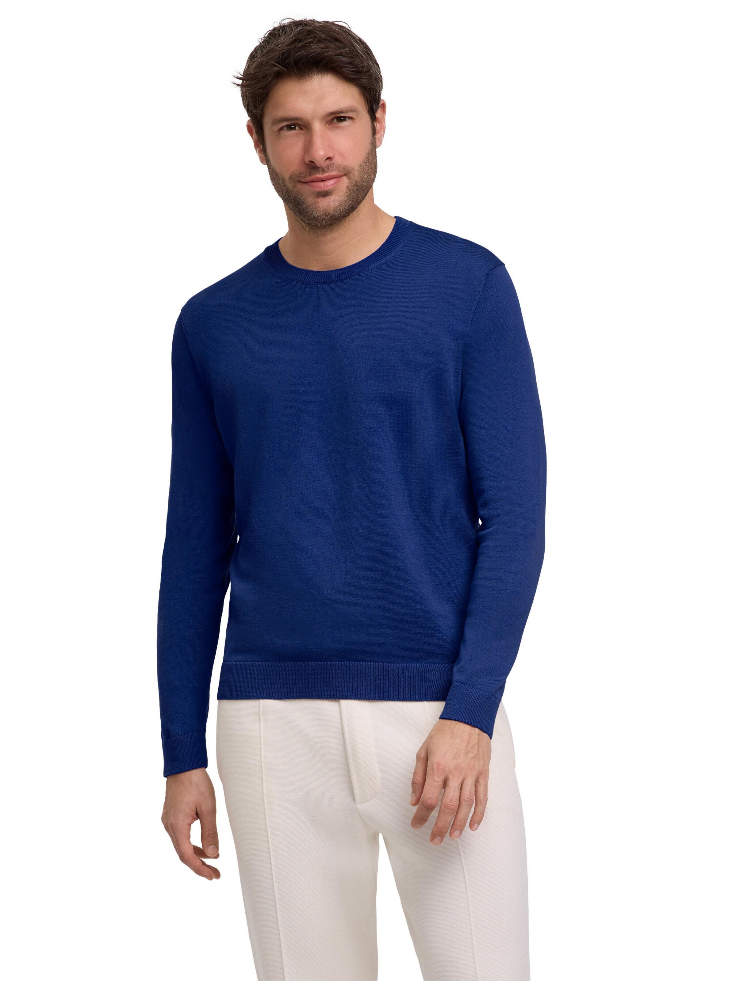 FALKE Sweater 'Pure Cotton' in Blue: front