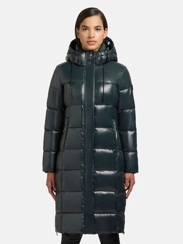 Cappotto invernale di khujo in verde: frontale
