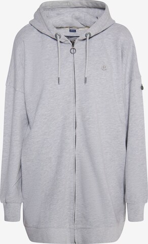 DreiMaster Vintage - Sudadera con cremallera 'Imane' en gris: frente