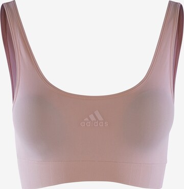 Bustier Soutien-gorge de sport ' SCOOP LOUNGE BRA ' ADIDAS SPORTSWEAR en rose : devant