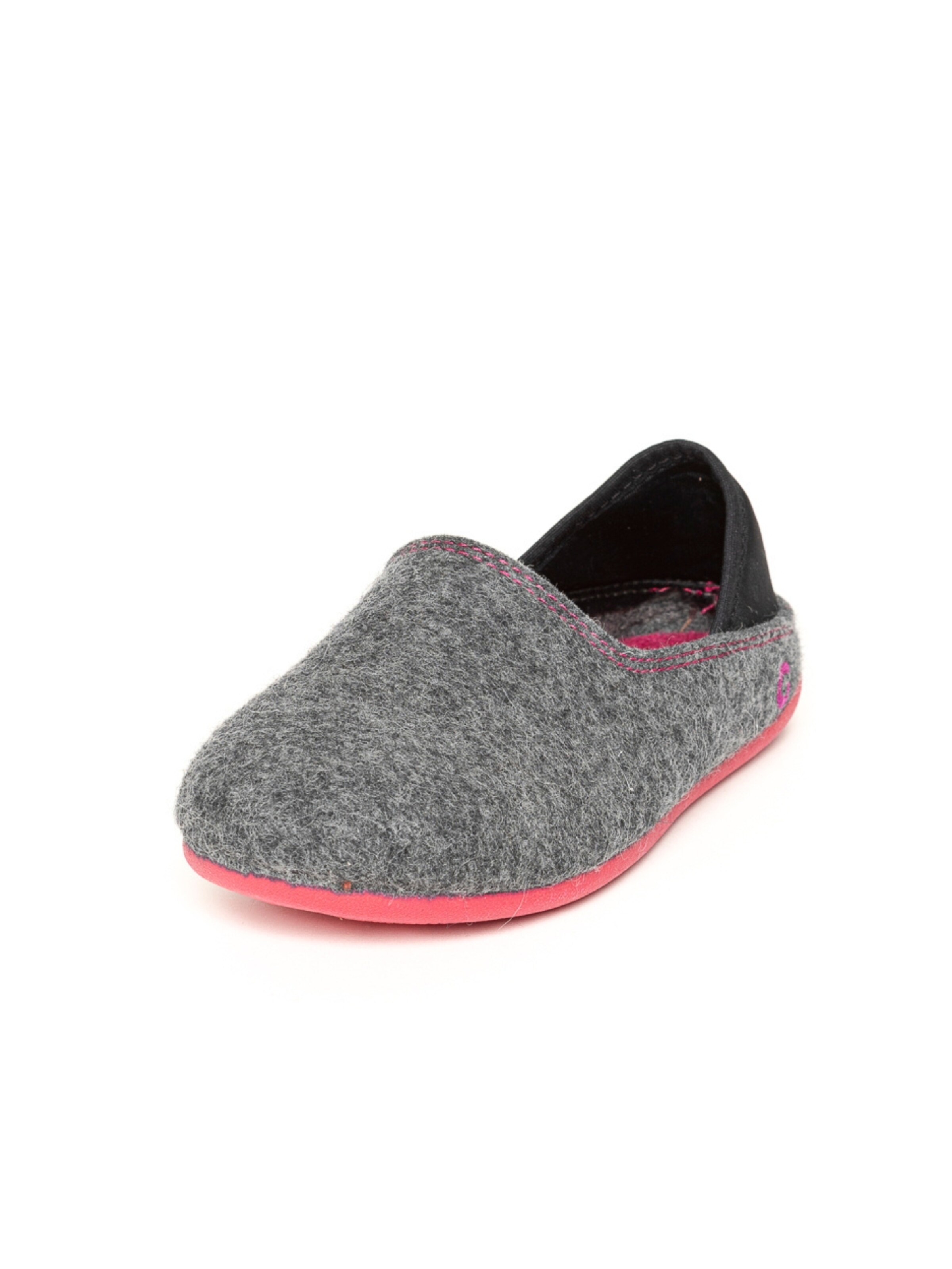 Gottstein Hausschuh 'Filzpantoffel Wool Slip-On Kids'‌‌‌‌‌‌‌ in Grau: Vorderseite