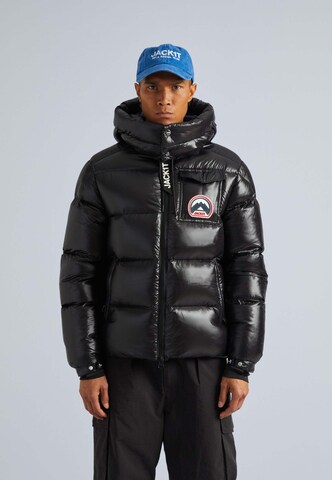 JACK1T Winterjacke in Schwarz: Vorderseite