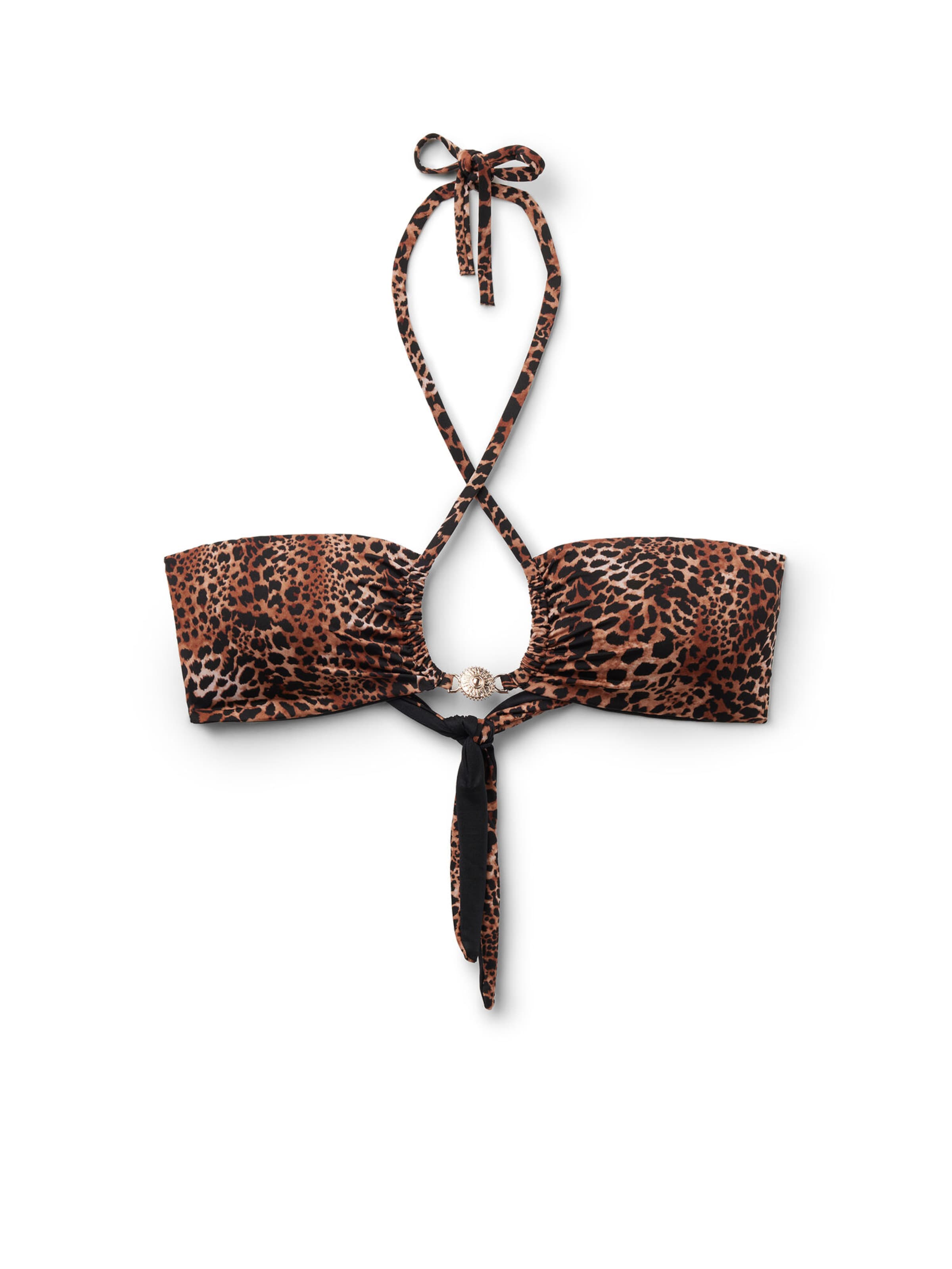 Tezenis Bandeau Bikini Top 'Savage Sun' in Brown: front