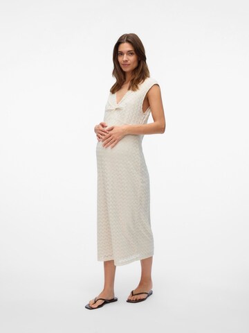 Vero Moda Maternity Dress 'VMMDEVELYN' in Beige: front
