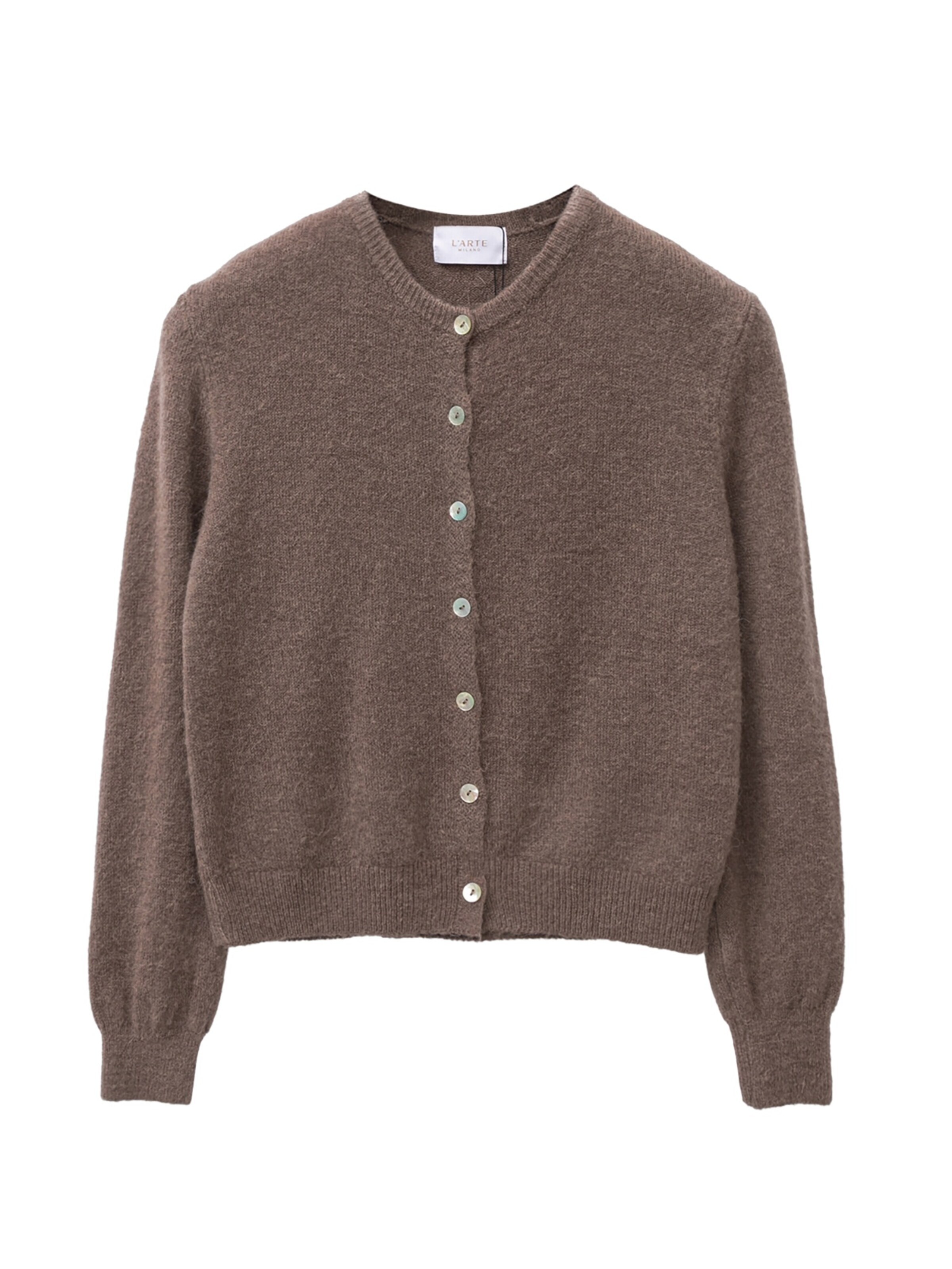 L'Arte Milano Strickjacke‌‌‌‌ in Braun: Vorderseite