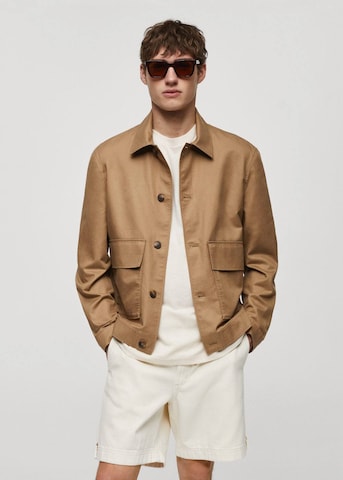 Veste mi-saison 'Darren' MANGO MAN en marron : devant