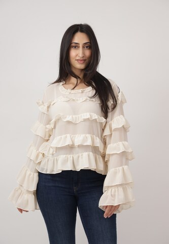 CHERRY KOKO Bluse in Beige
