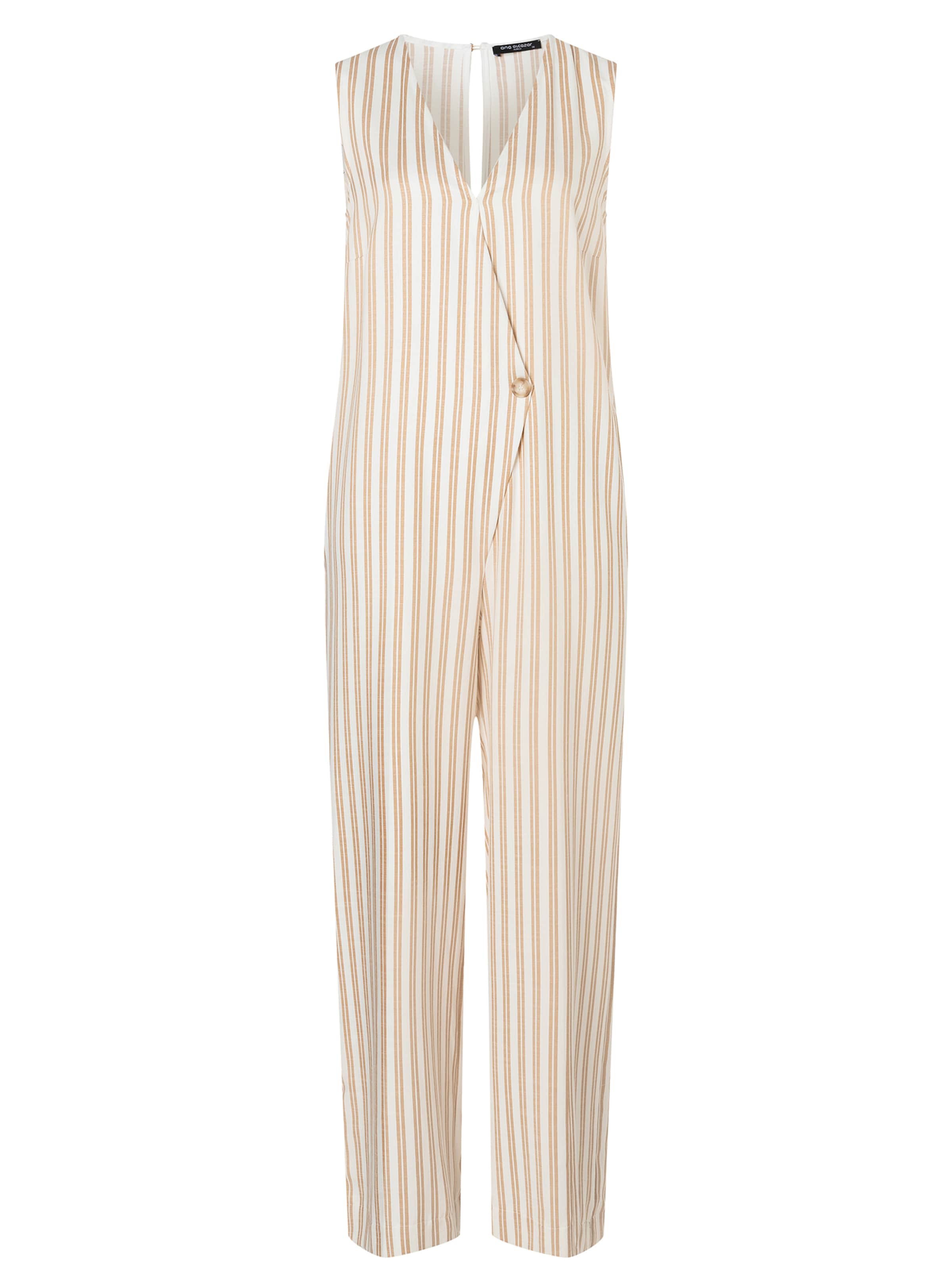 Ana Alcazar Jumpsuit 'Zatty' in Wit: voorkant