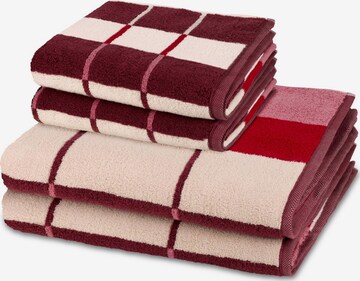 ROSS Towel 'Three Stars' in Red: front