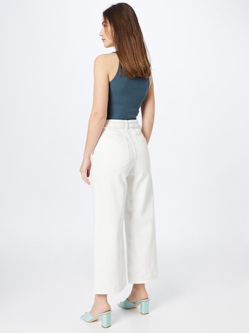 Wide leg Pantaloni 'ERICA' de la recolution pe alb