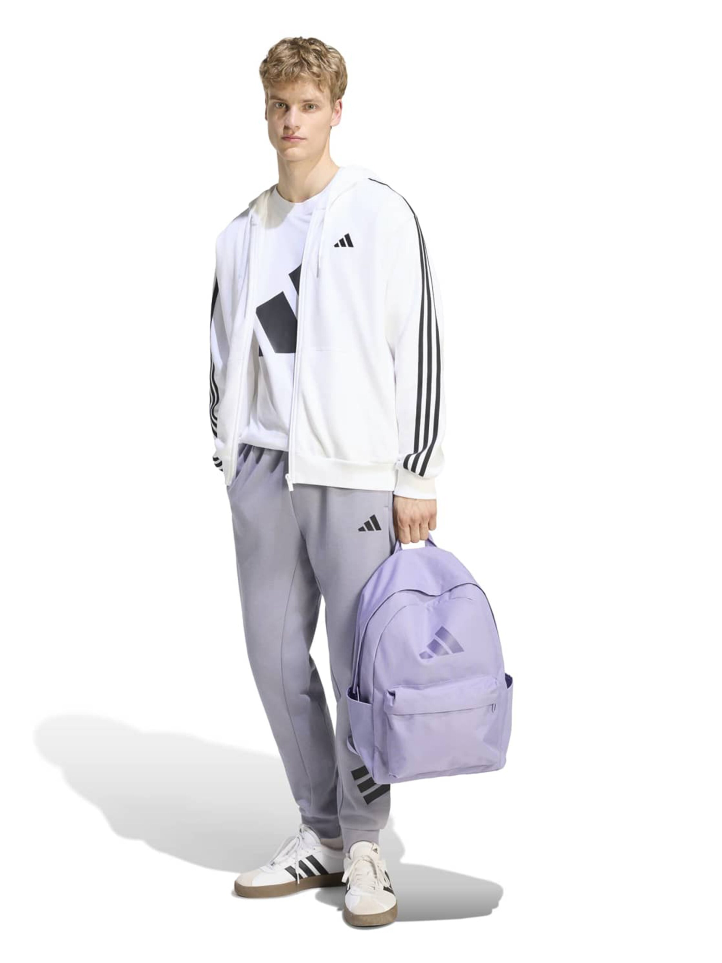 Giacca di felpa sportiva di ADIDAS SPORTSWEAR in bianco