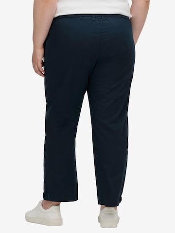 SHEEGO Regular Pleat-Front Pants in Blue
