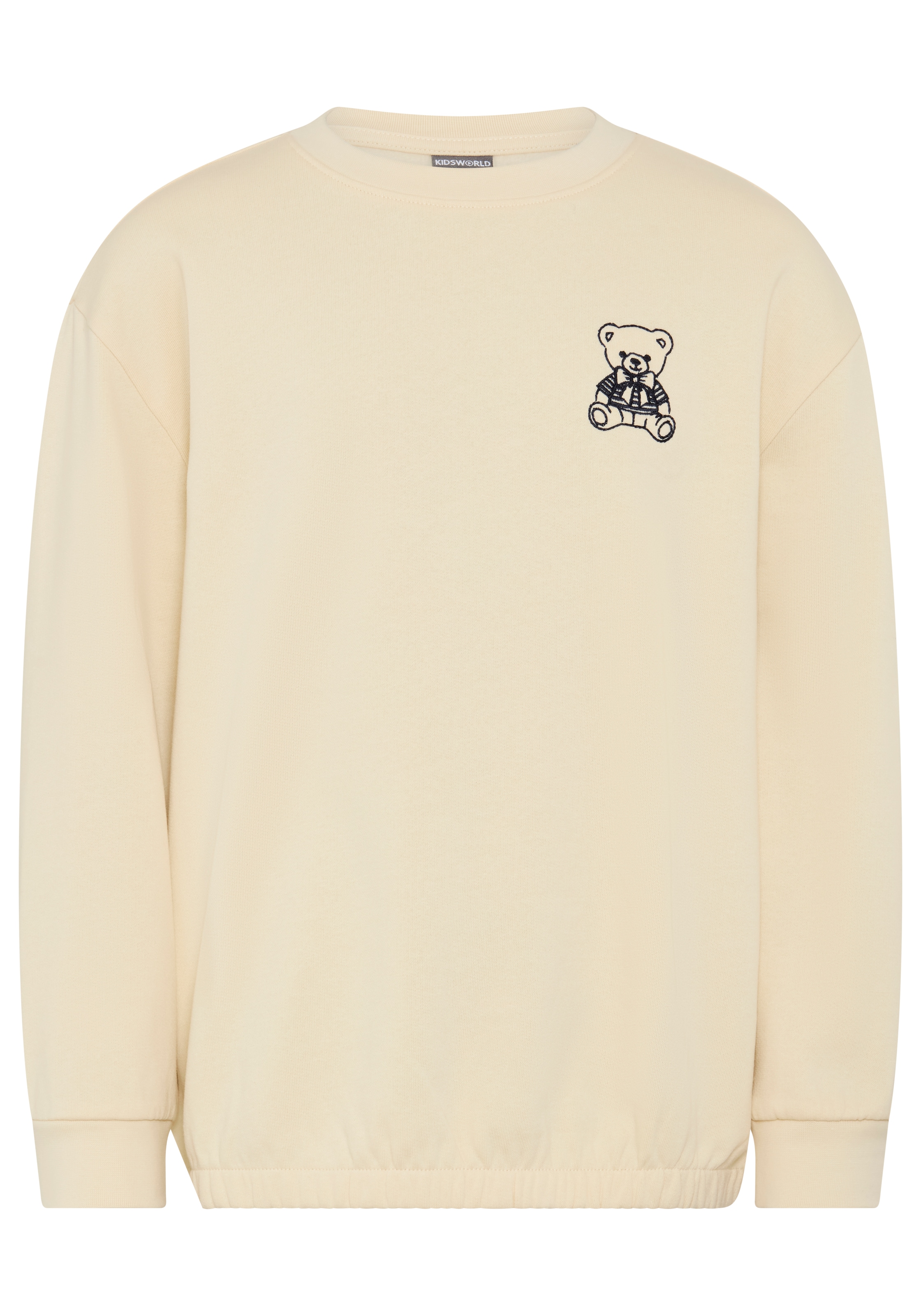 Kidsworld Sweatshirt in 92-98 in beige / schwarz, Produktansicht