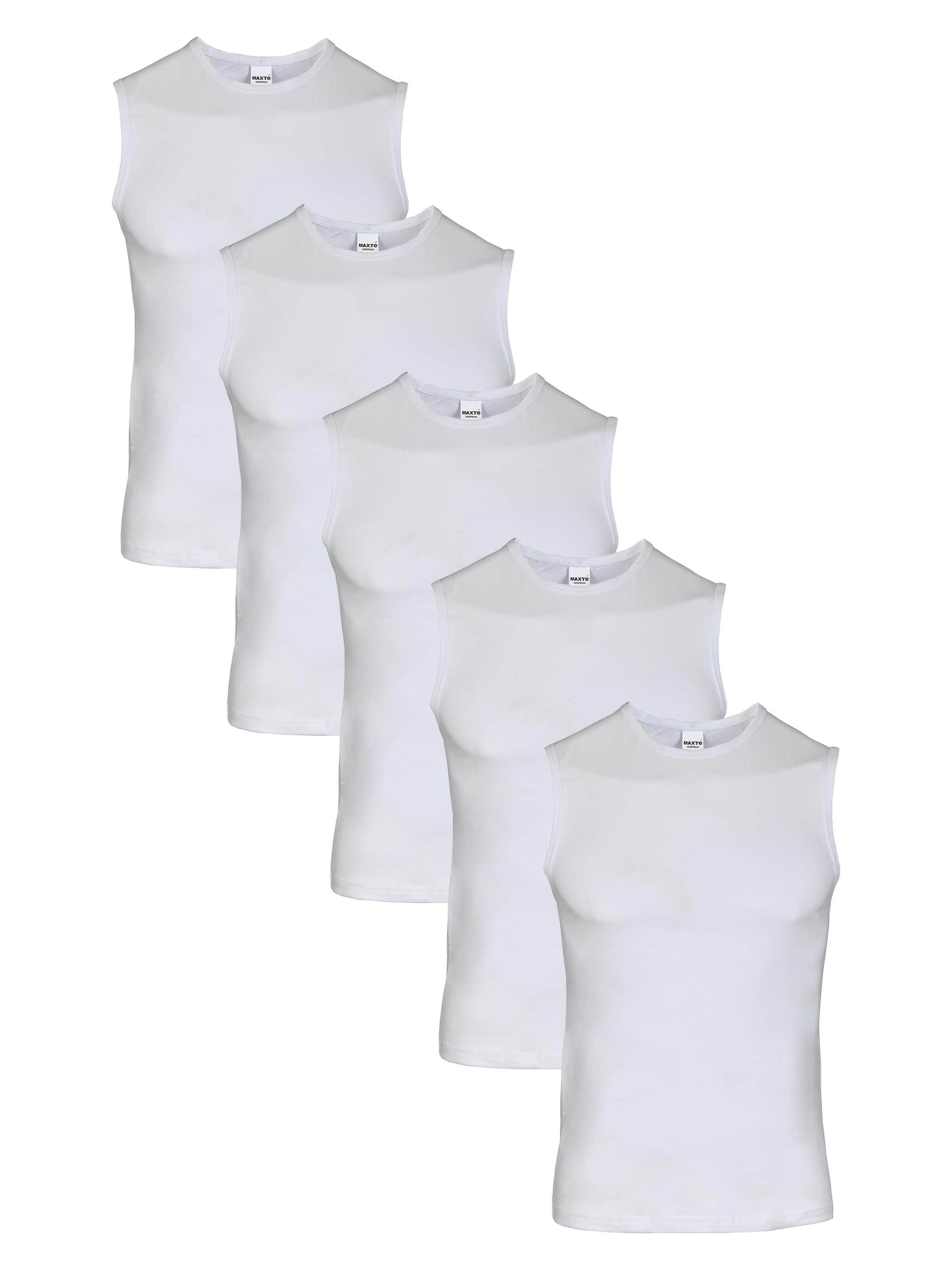 Maillot de corps 'BASIC MAX Unterhemd 5er Pack' Maxte en blanc : devant