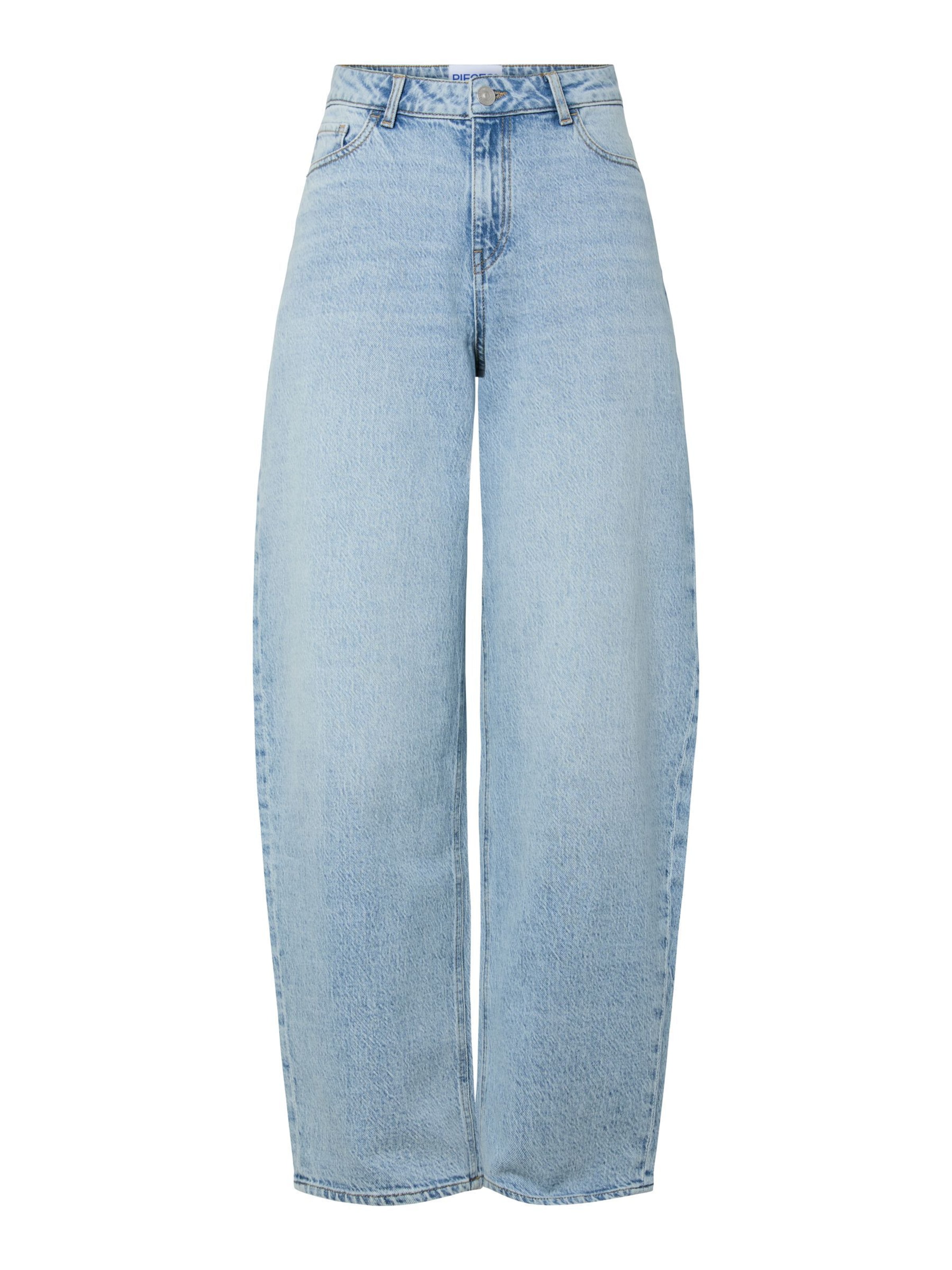 Barrel Jeans 'PCGrace' di PIECES in blu: frontale