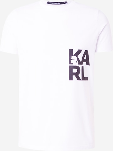 Karl Lagerfeld Μπλουζάκι σε λευκό: μπροστά
