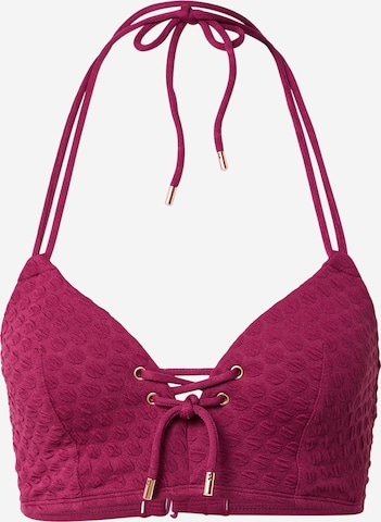 LingaDore Triangle Bikini top in Purple: front