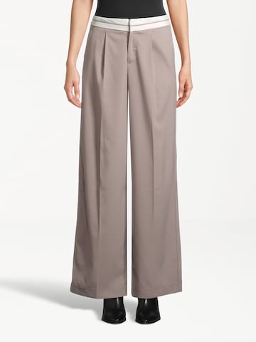 Wide leg Pantaloni con pieghe 'PREPPY' di AÉROPOSTALE in grigio: frontale