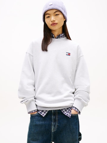 Sweat-shirt Tommy Jeans en gris : devant