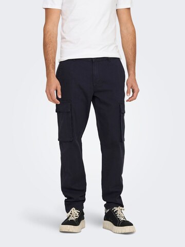 Regular Pantalon cargo Only & Sons en bleu : devant