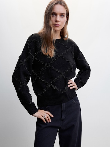 MANGO Sweater 'Broco' in Black: front
