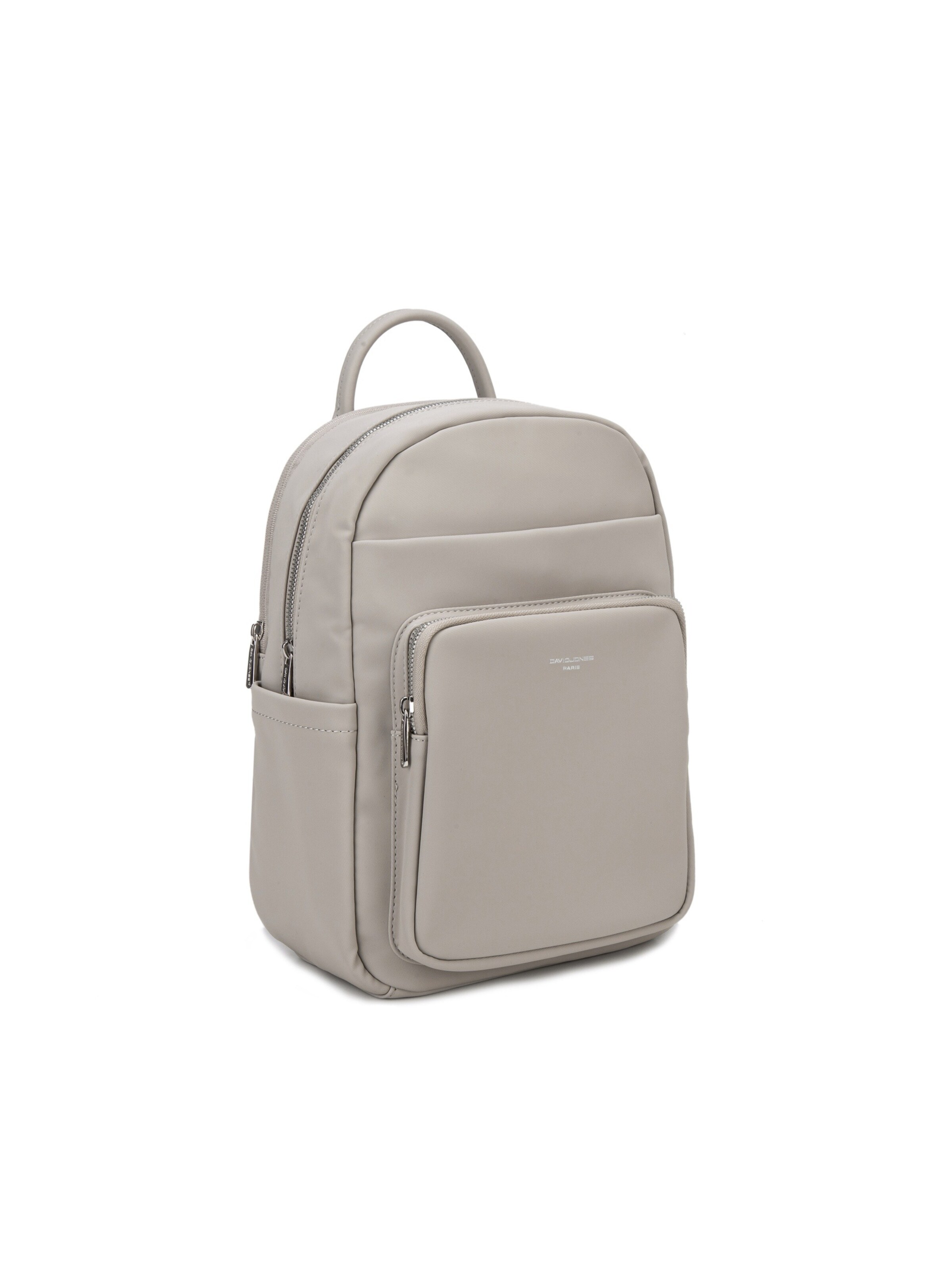 Zaino 'Zaino David Jones Pelle Vegana con Tasca Zip' di David Jones in grigio