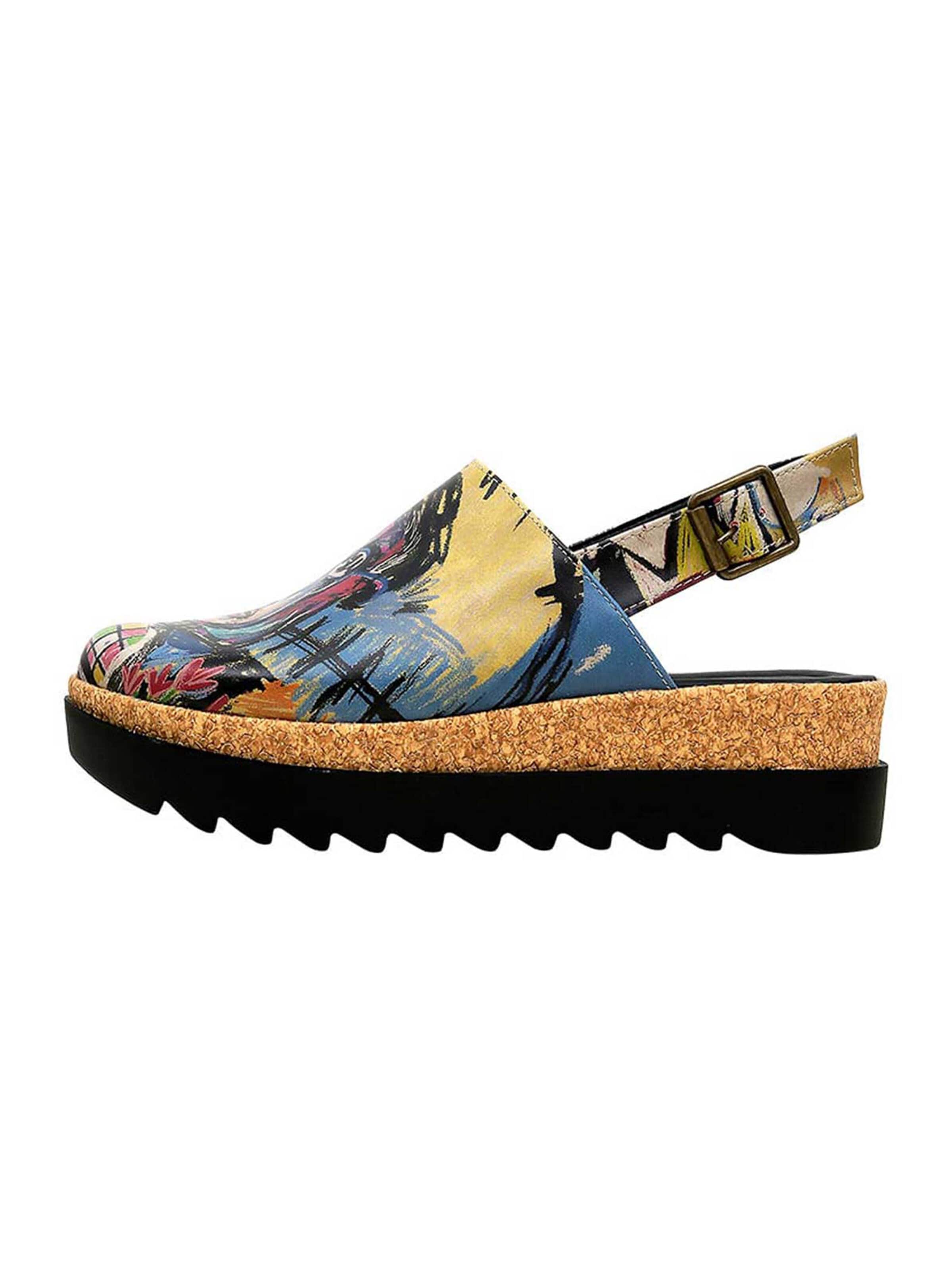 DOGO Clogs 'DOGO Akita - Live and Save'‌‌‌‌‌‌‌‌‌ in Blau: Vorderseite