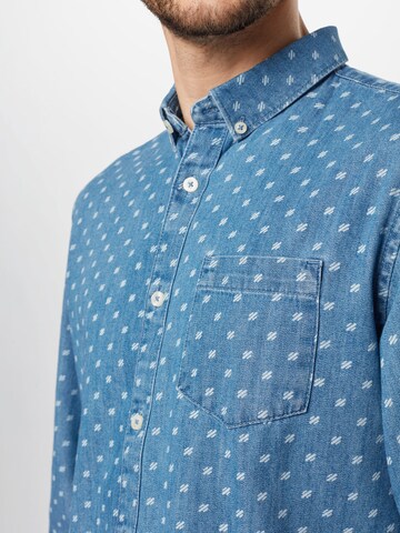 TOM TAILOR Regular fit Button Up Shirt in Blue