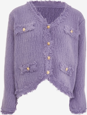Cardigan NALLY en violet : devant