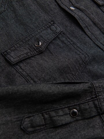 Ombre Comfort fit Overhemd in Zwart