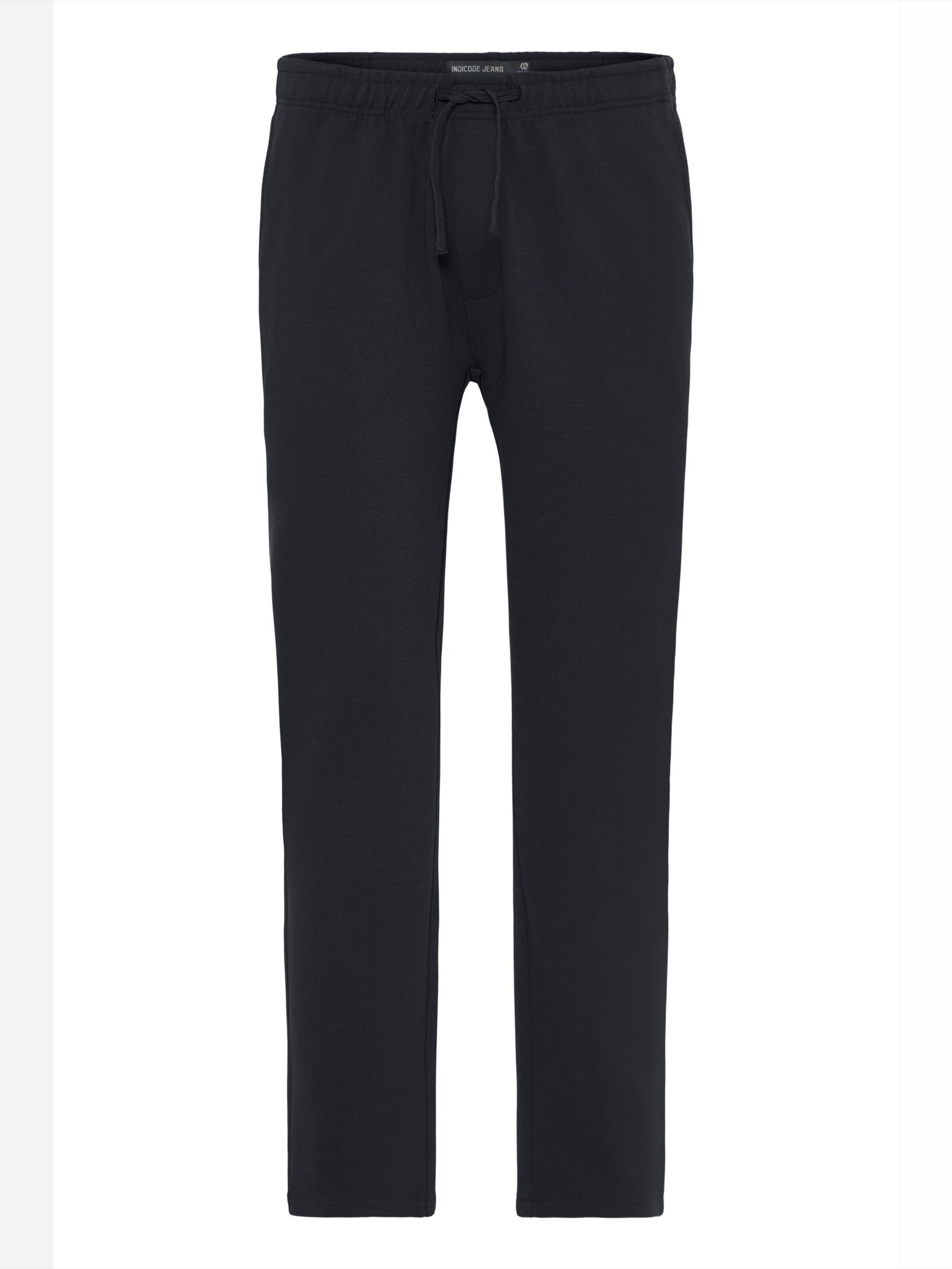 INDICODE JEANS - Regular Calças chino ' IDCowsol ' em preto: frente