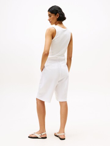 TOMMY HILFIGER Wide leg Pleat-Front Pants in White