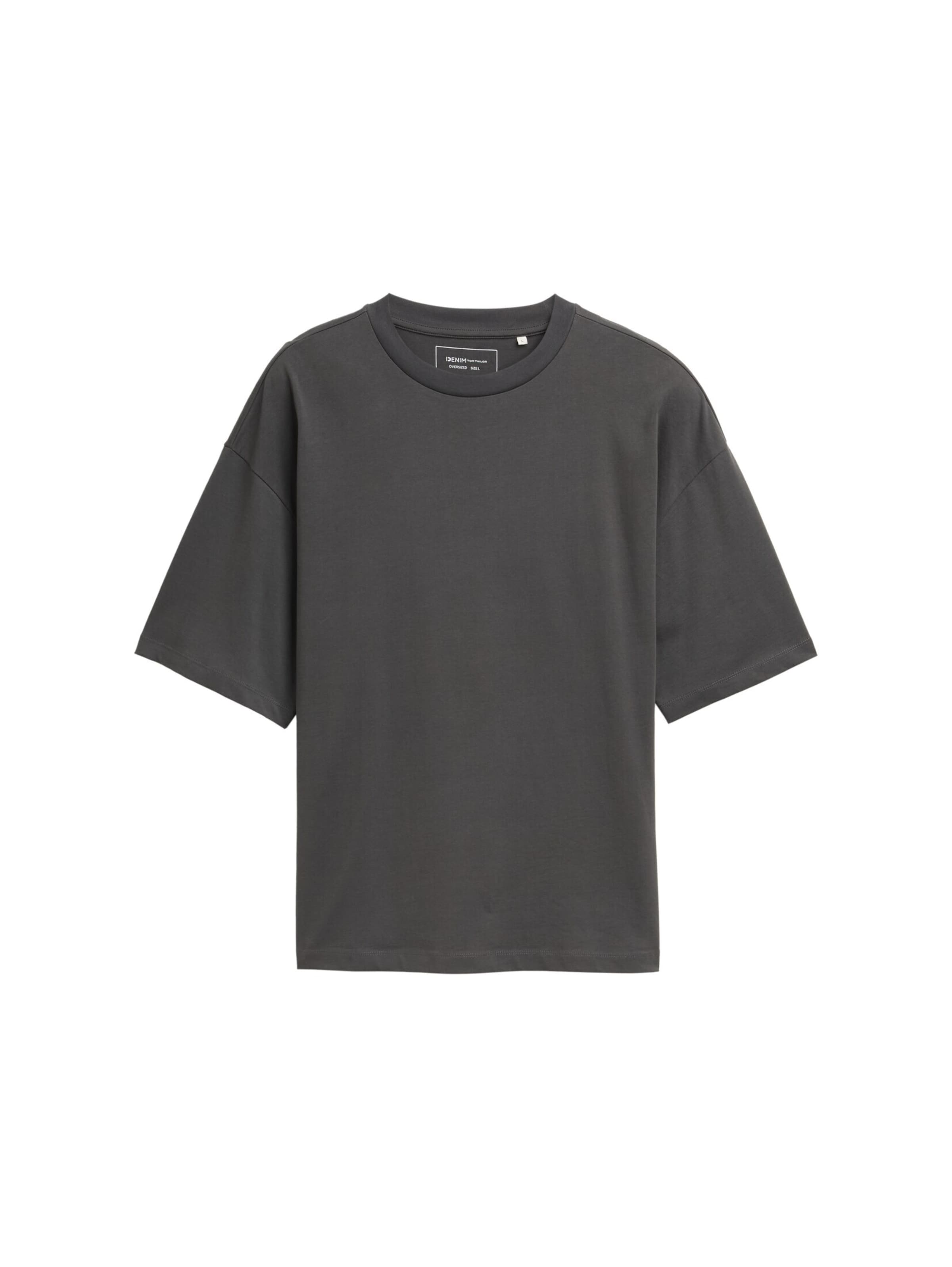 TOM TAILOR DENIM T-Shirt in Grau: Vorderseite