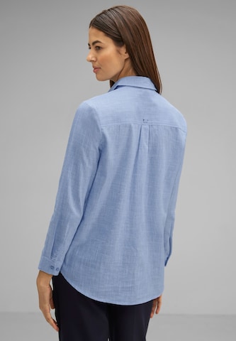 STREET ONE Blouse 'Chambray' in Blauw