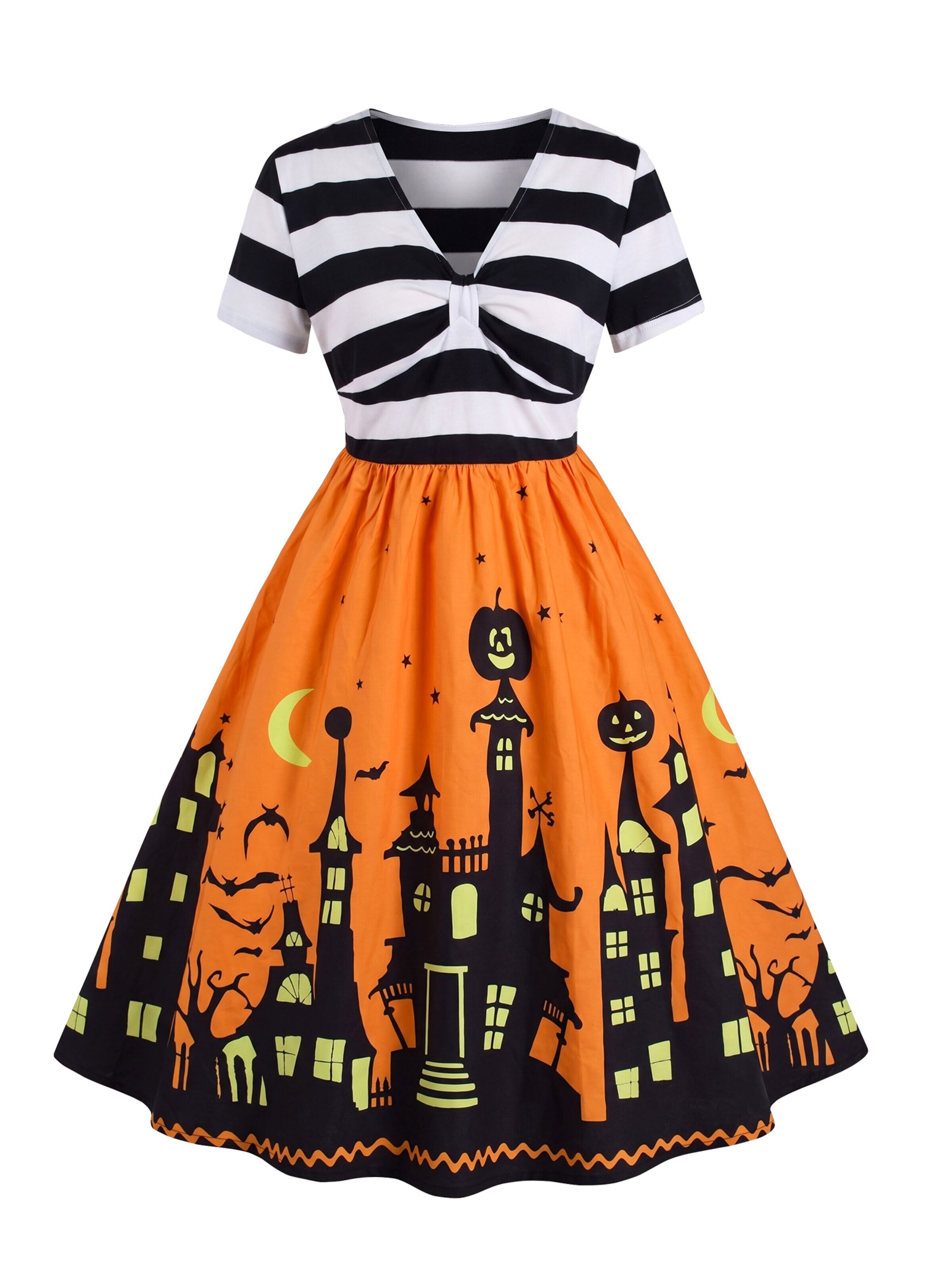 MEETWEE Oversized jurk in Oranje: voorkant