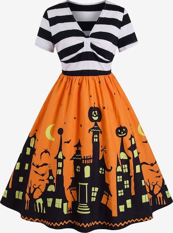 MEETWEE Oversized jurk in Oranje: voorkant