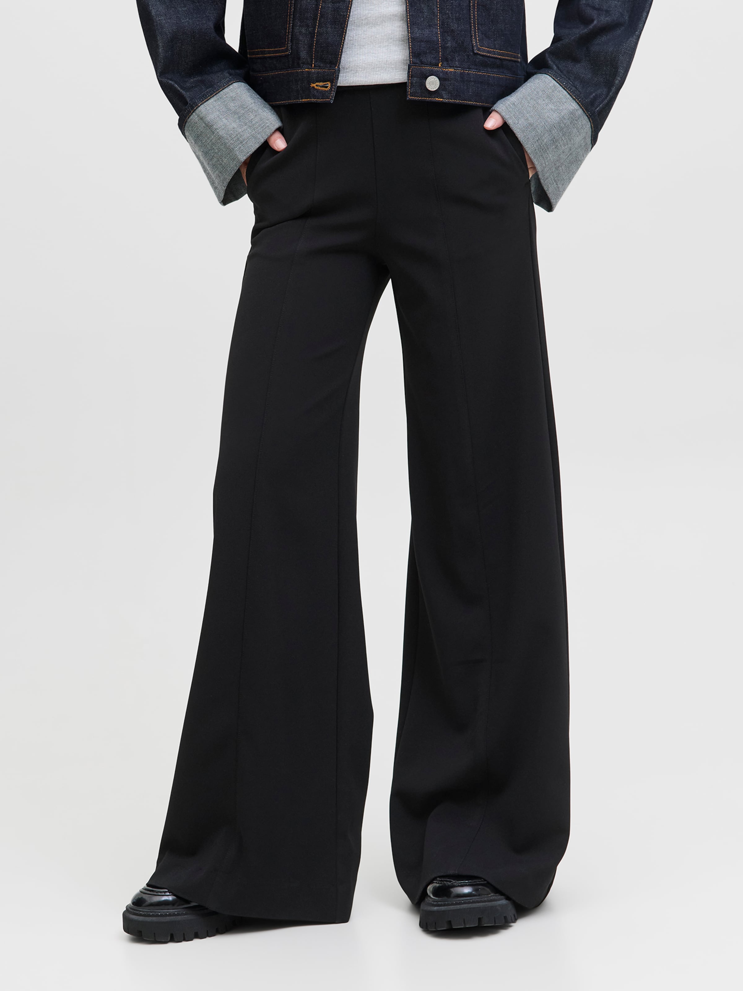JJXX Wide leg Pants 'JXNancy' in Black | ABOUT YOU