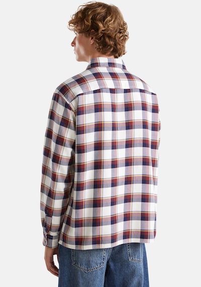 UNITED COLORS OF BENETTON Business Shirt in Night blue / Blood red / Off white, Item view